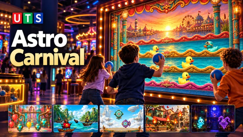 Astro Carnival: 15 Interactive Wall Games for Family Entertainment Centers